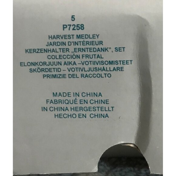 PartyLite Harvest Medley Tealight Candle Holder Pear Plum Grapes Pumpkin Squash - Picture 5 of 16